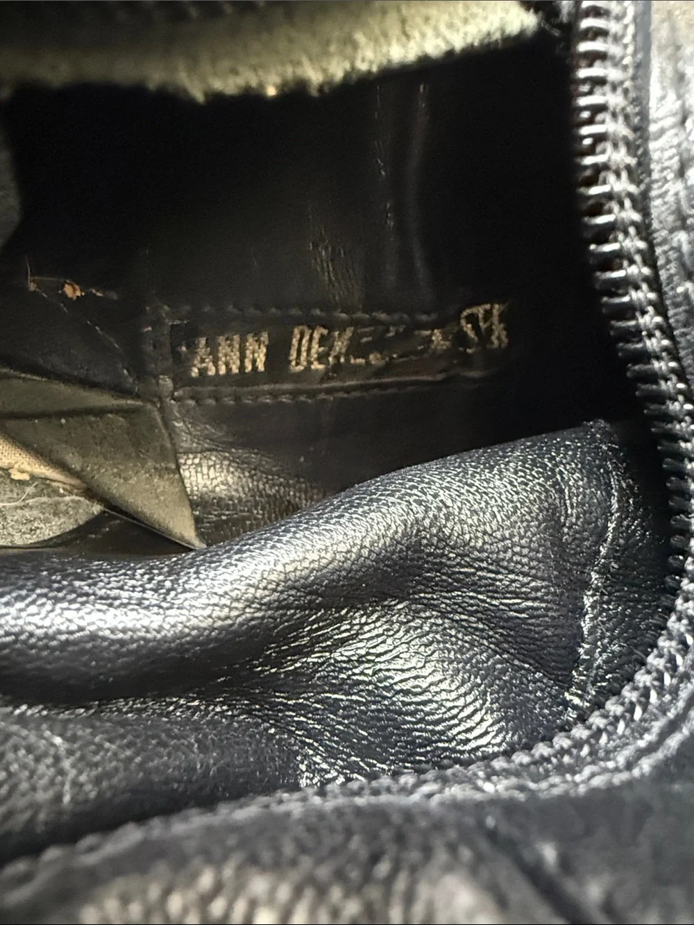 Ann Demeulemeester Black Leather Knee High Boots Archive Goth Avant Garde